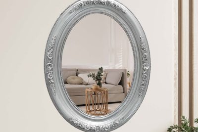 Home interior with armchair and decor in cream color living room
