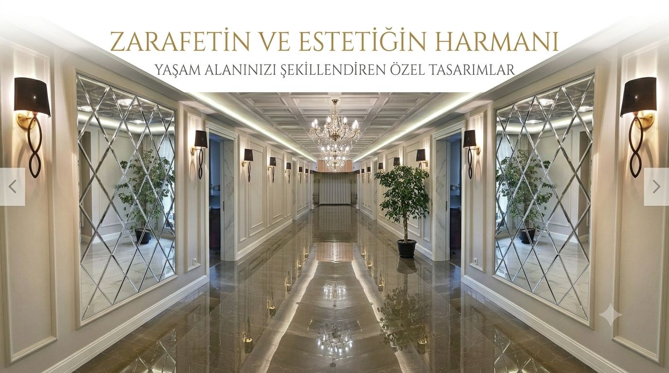 Konya Ayna Modellerinde Zarif Dokunuş: Baklava Kesim Duvar Ayna Kaplama